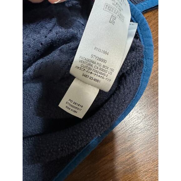 Patagonia Synchilla Pullover Sweater Snap T Blue Men Medium Hiking Outdoor Fall - Picture 11 of 11